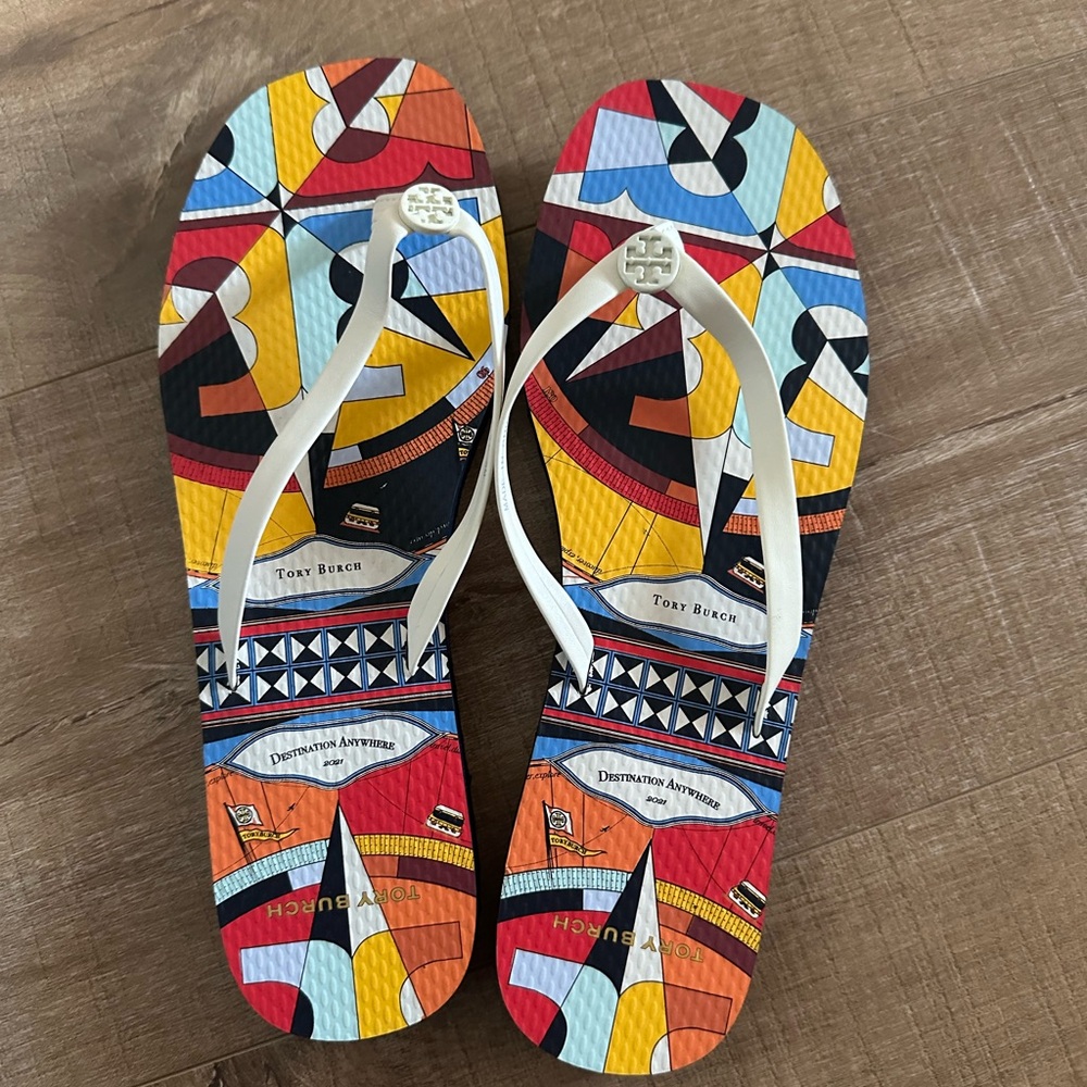 Tory Burch size 8 flip flops